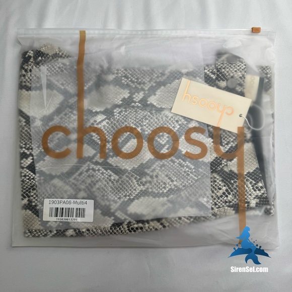 1151 NWT Choosy Elizabeth Faux Leather Pants – Size 4 - Black/Cream Snakeskin - Picture 12 of 16